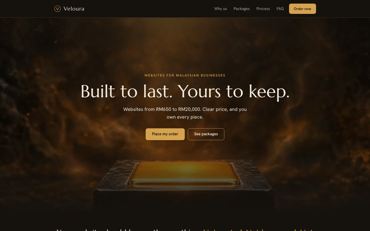 The Basic sample site: a clean single page
